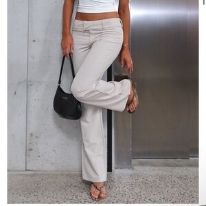 White Fox Boutique Cream Boot Cut Pants